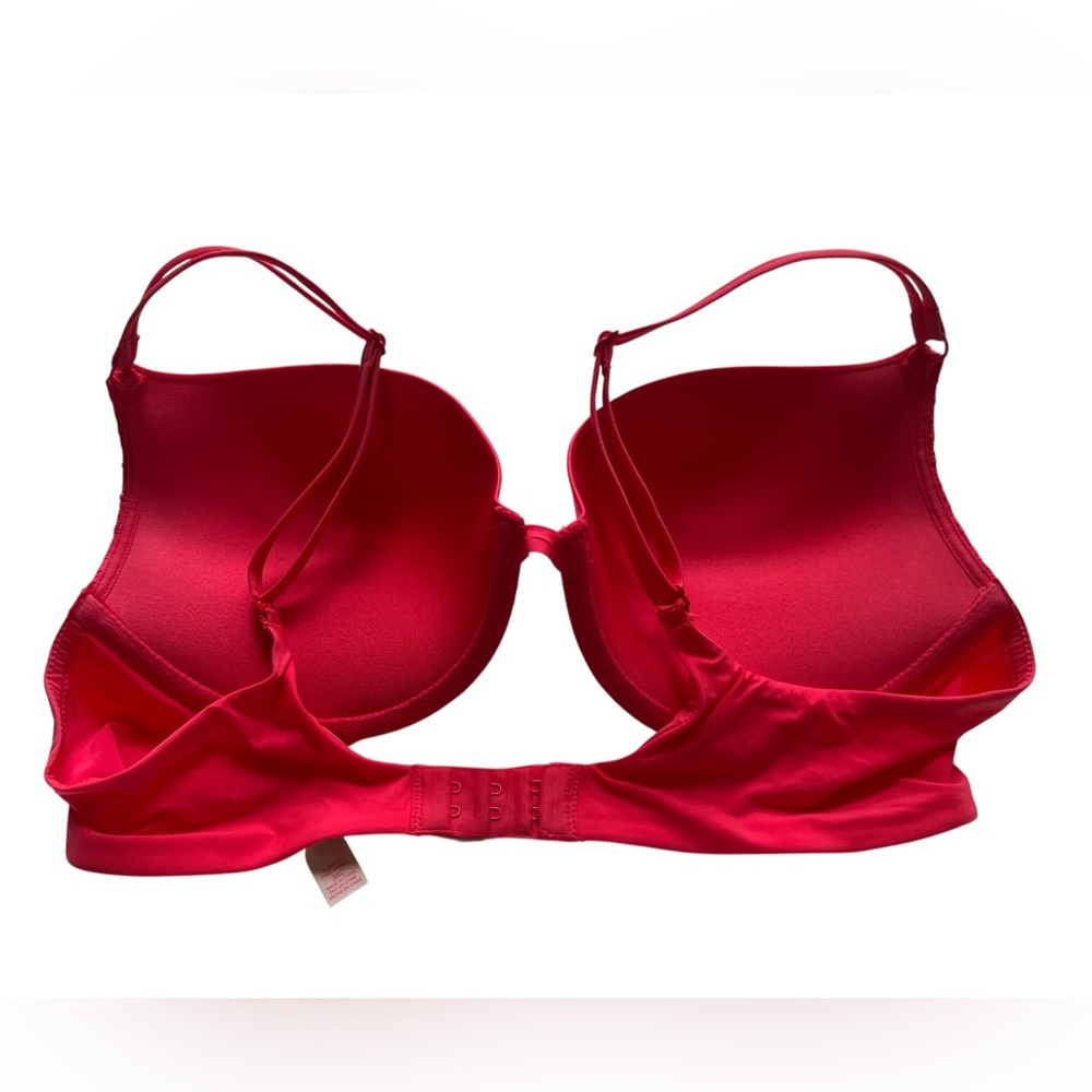 Victoria’s Secret Push-Up Plunge Underwire Bra 38C Pink Lace - Picture 4 of 7